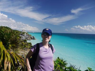 The very nice beach at the Tulum site