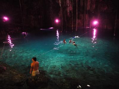 Dzitnup cenote. The public swimming pool, Yucatan style.