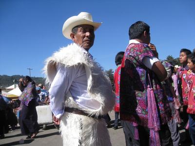 Zinacantan. Not sure if this guy is part of the parade of perhaps his other clothes were in the wash that day.