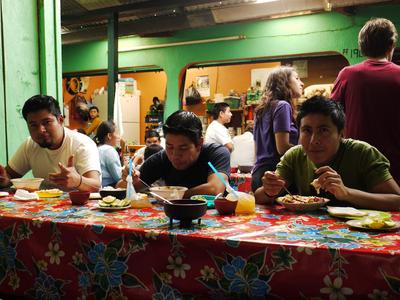 Finding this eatery took some persistence and good luck; but the food was delicious, dirt-cheap, essentially all-you-can-eat, and none of us got sick.