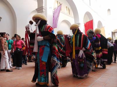 The procession arrives