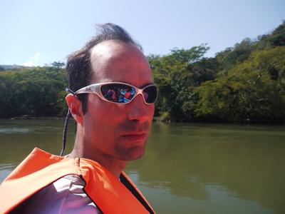 En route to the Cañon del Sumidero, hair blowing in the wind :-)