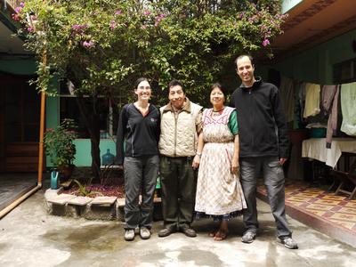 With Esperanza and Gerrardo. We lived in their home for about a week