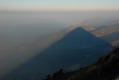 Santa Maria casts a triangular shadow over its surrounds