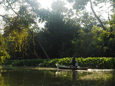 Hotel Kangaroo is located on a small inlet accessible only by boat