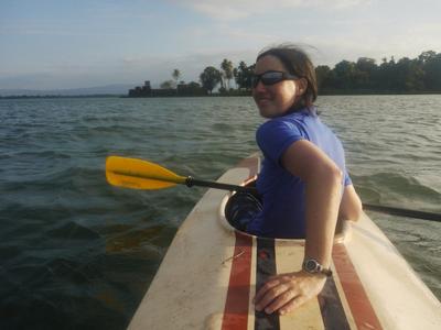 Rio Dulce. Castillo de San Felipe in the background.