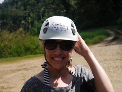 Actun Tunichil Muknal cave: Lisa getting ready