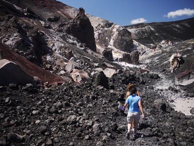 Exploring the crater