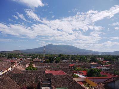 Volcan Mombacho from the roof of La Merced, Granada