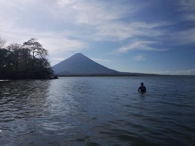 Volcan Concepcion, view from the water near Little Morgan's hostel