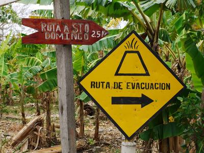 Volcano evacuation route