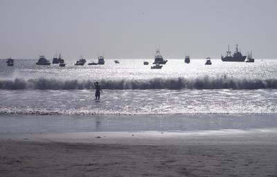 San Juan del Sur. Not the best break for surfing today.