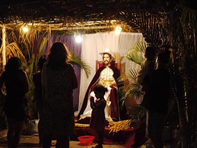 Palm Sunday celebrations, San Juan del Sur. We don't know much about this holiday, but apparently it involves Jesus sitting in a sukkah.