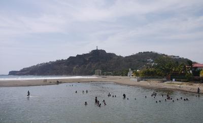 The lagoon in San Juan. This was the first day of the big Semana Santa rush, when most of Latin America heads for the beach. Half a million visitors were expected this year.