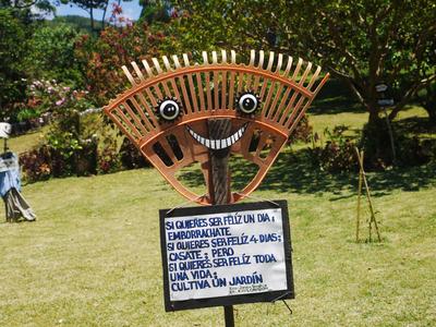 El Explorador, another crazy garden in Boquete. 'If you want to be happy for a day, get drunk; if you want to be happy for four days, get married; but if you want to be happy a lifetime, cultivate a garden.'