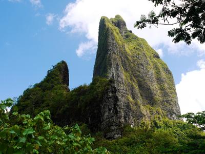 Mouaroa from Three Coconut Trees pass. Opunohu valley, Moorea