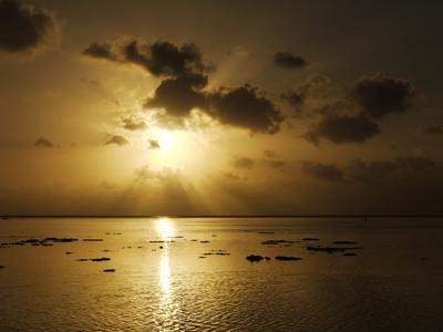 Low tide, low sun. Hauru, Moorea