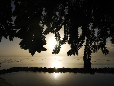 Sunset from Le Sunset restaurant. Hauru, Moorea