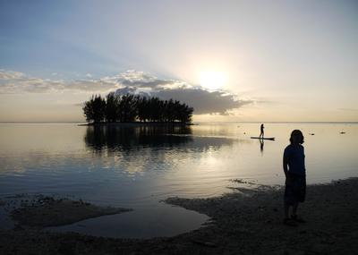 The first of many magical sunsets. Regardless of what the weather was like during the day, by sunset the skies would largely clear, the wind would die down, the heat subside, and half the population of the island would be drifting about on the beach in a mellow dreamlike state.