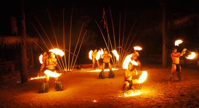 The fire dancing was pretty cool