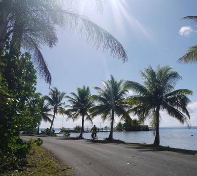 From Huahine we flew to Raiatea. It was only a stopover on the way to Maupiti, but a stopover that lasted most of the day, so we rented a car and went on a six-hour 'road trip'.