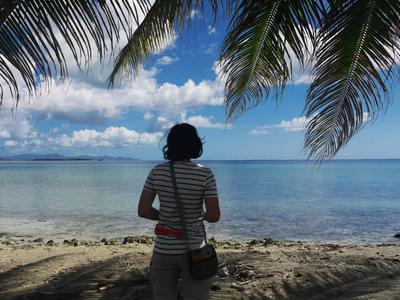 The island of Tahaa, view from Taputapuatea