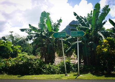 We took the left. Uturoa, pop. 3,800, is French Polynesia's second largest town.