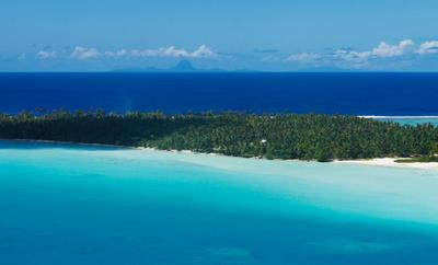 Tuanai with Bora Bora on the horizon