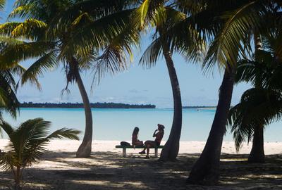 Maupiti airport waiting lounge