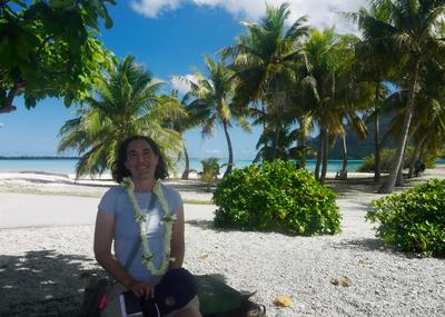 Ready to board the flight back to Tahiti. We will miss this place.