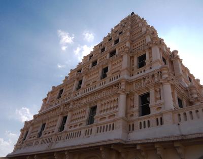 a modern take on traditional Dravidian <a href="https://en.wikipedia.org/wiki/Vimana_(architectural_feature)">vimanam</a>