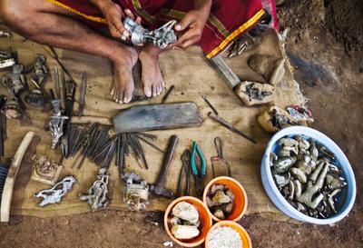 A local metalworking studio, Thanjavur