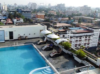 Taking a short break from India.. Our hotel rooftop in Kochi