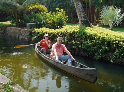 Our hotel has an impressive system of canals on the grounds.