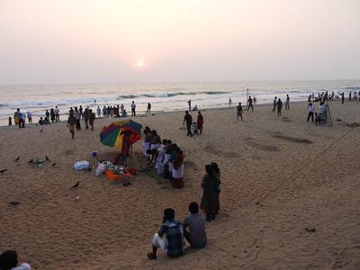 Sunset at the beach ashram