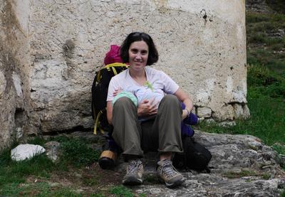 Lunch break near an ancient church