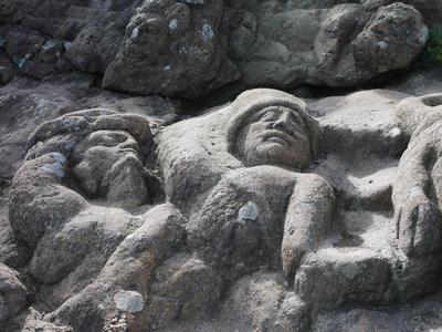 Rochers sculptés de Rothéneuf - the rocks here were carved by the local abbot a century ago.