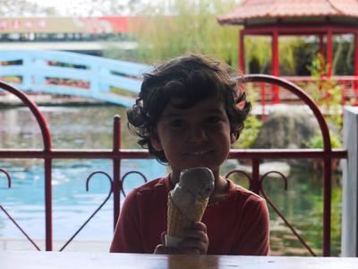 Guangfu Sugar Factory. The ice cream itself is just okay, but in this setting - resting in the shade above a koi pond after cycling in the sun - it's simply divine. They have some interesting flavours on offer, including taro.