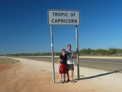 For completeness, here we are at the Tropic of Capricorn, a long time ago in a very different place.. (Western Australia, specifically)