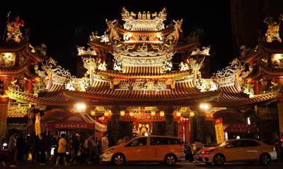 Songshan Ciyou Temple, just outside the night market