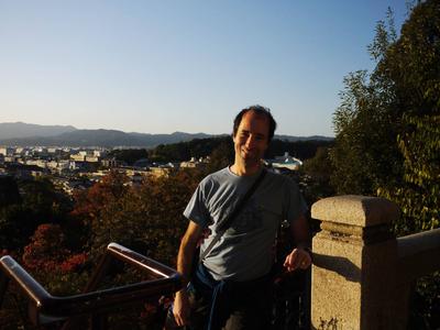 View from Eikan-do temple, and my "dopey-happy" face.