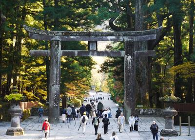 We spent two nights in Nikko, a temple town in the mountains north of Tokyo. This is the entrance to the area's main shrine, Nikko Tosho-gu.