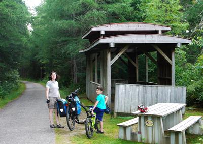 We passed a picnic shelter similar to this one every few kilometers.