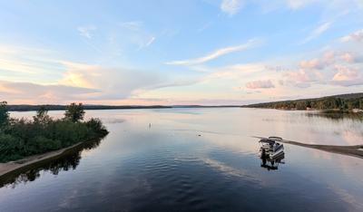 Lac Nominigue, shortly after sunset