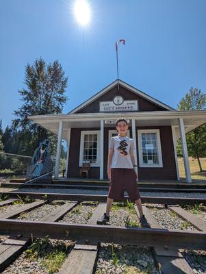 “The Last spike” of the Canadian Pacific railway, on the way to Revelstoke