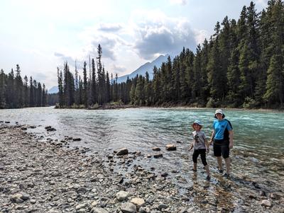 Bow river, just outside our campsite in Banf