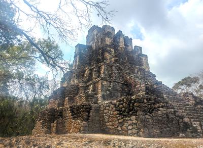 Ruins of Muyil. The blog post ("updated 2024") said you're still allowed to climb on the structures here. The blog post is wrong. It's probably for the best.