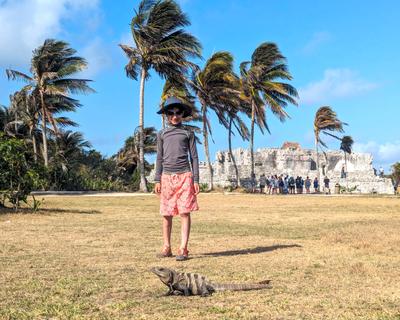 Ruins of Tulum. We took the ubiquitous advice and got there first thing in the morning - there were almost as many iguanas as people there at that point.