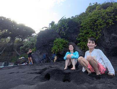 Waiʻanapanapa State Park black sand beach