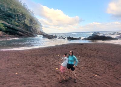 Hana red sand beach